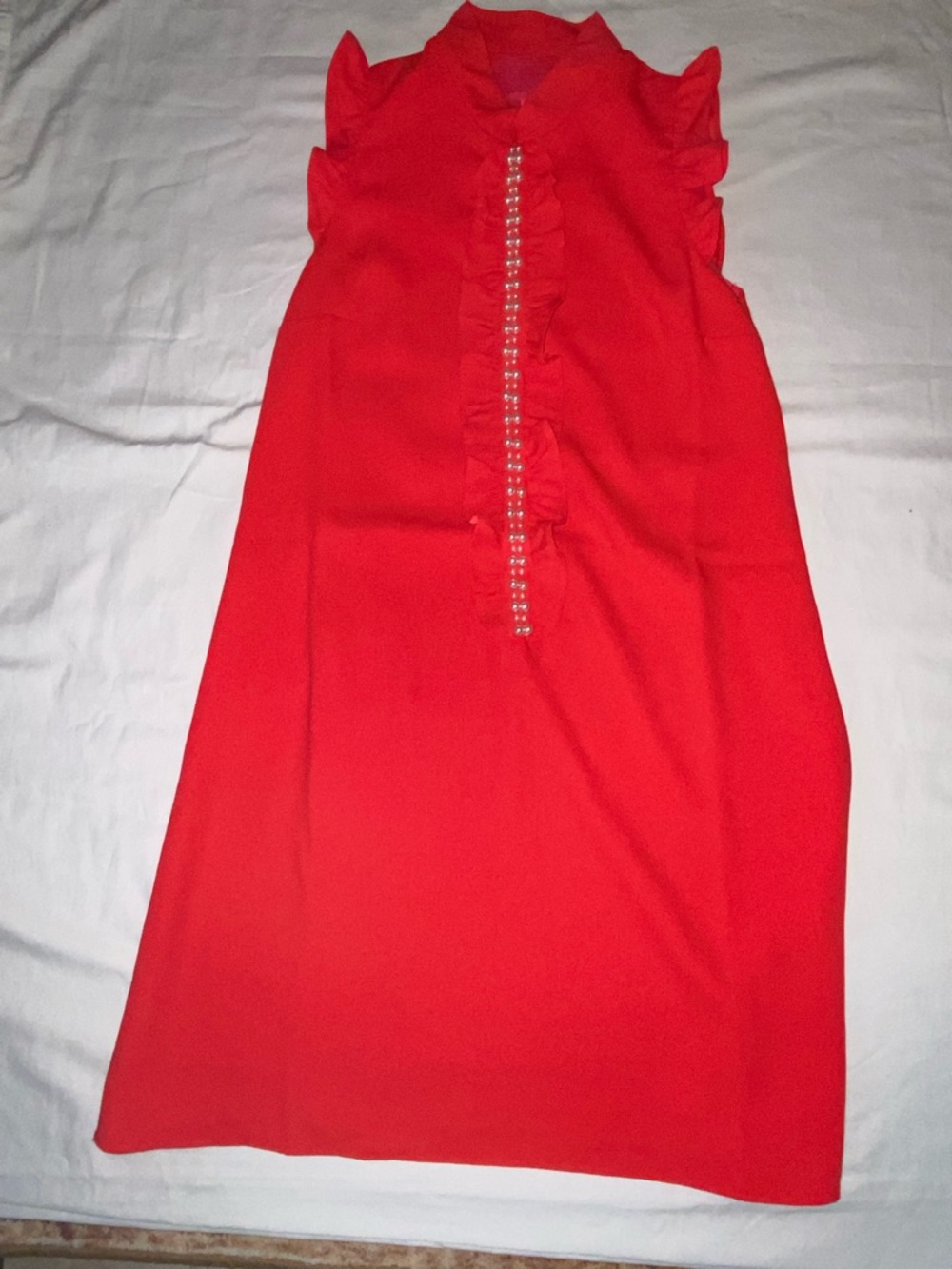 Lilly Pulitzer Bold Red Sleeveless Shift Dress with Front Accents